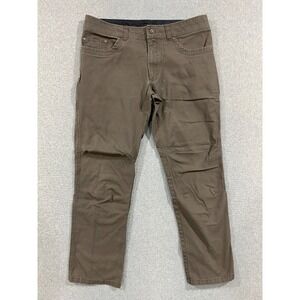 Kuhl Kanvus Jeans Mens 36x32 Brown Canvas Stretch Pants Straight Leg Outdoor